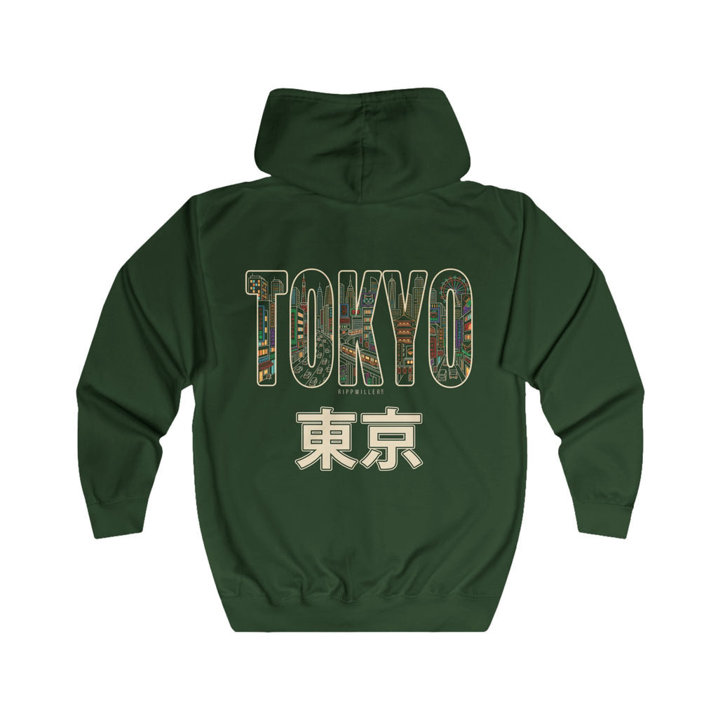 Rippwiller Tokyo Skyline Night Zip Hoodie