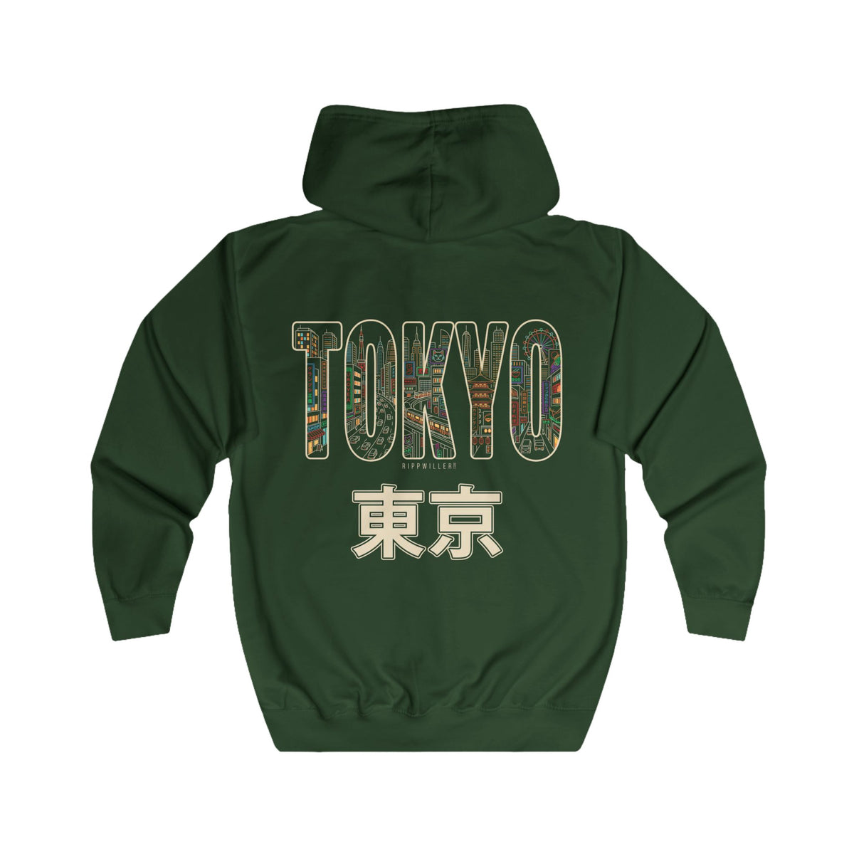 Rippwiller Tokyo Skyline Night Zip Hoodie