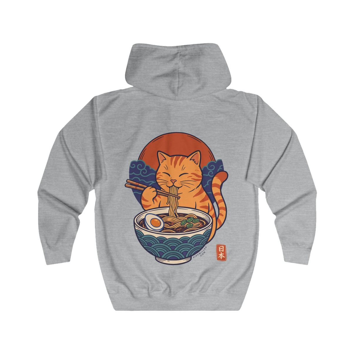 Rippwiller Ramen Cat Zip Hoodie