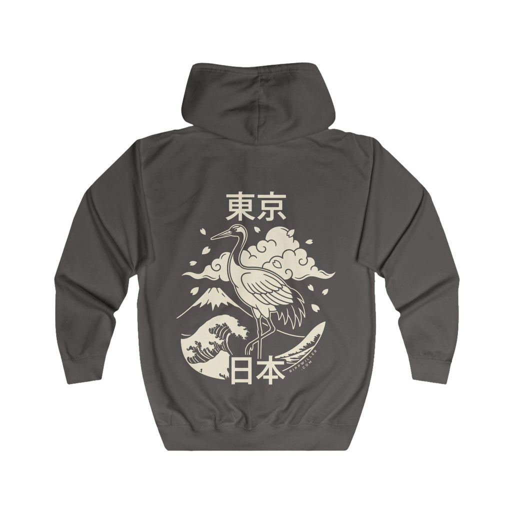 Rippwiller Tokyo Crane Night Zip Hoodie