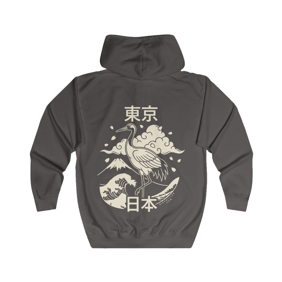 Rippwiller Tokyo Crane Night Zip Hoodie