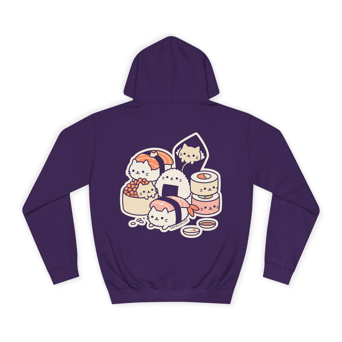 Rippwiller Sushi Cats Night Hoodie