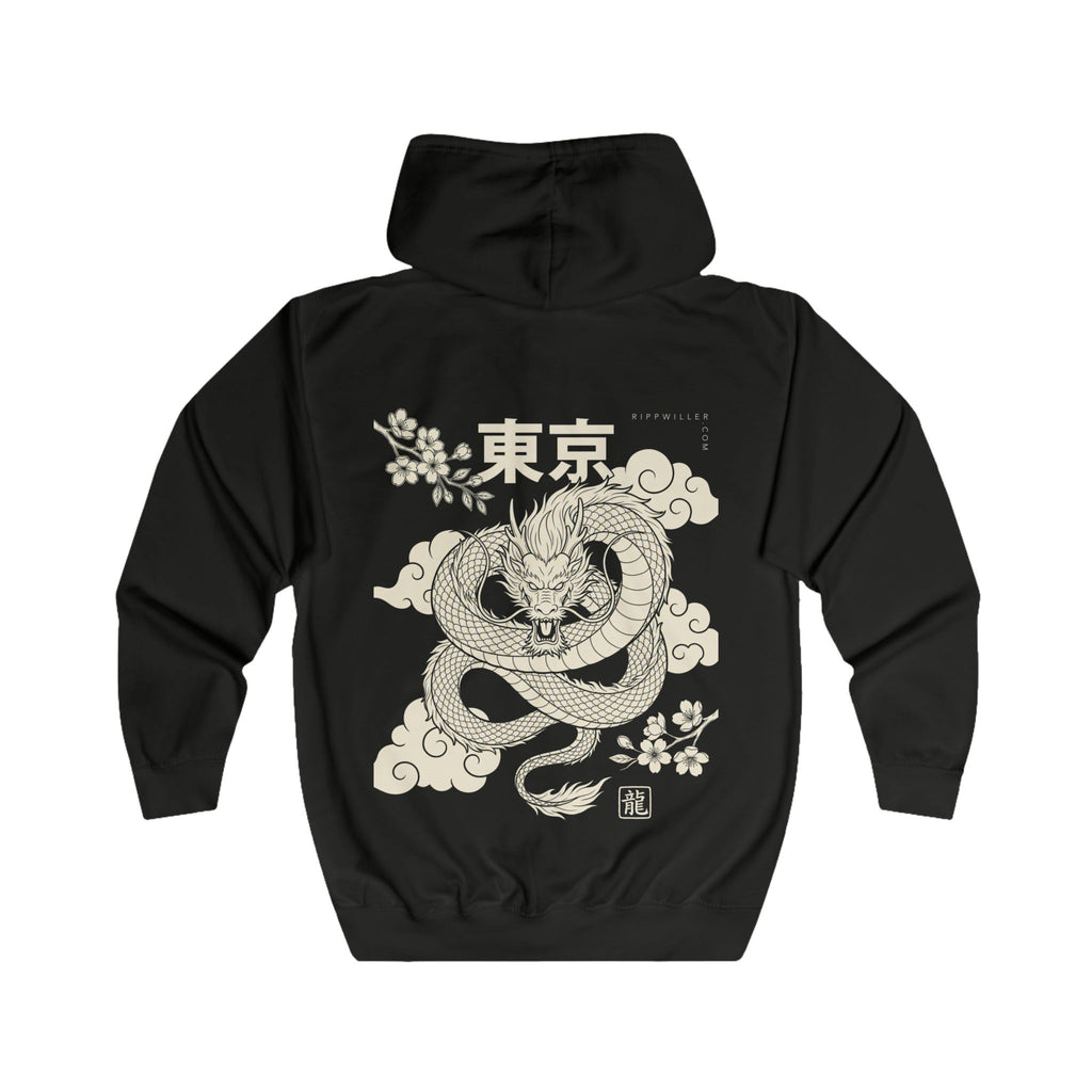 Rippwiller Green Dragon Night Zip Hoodie