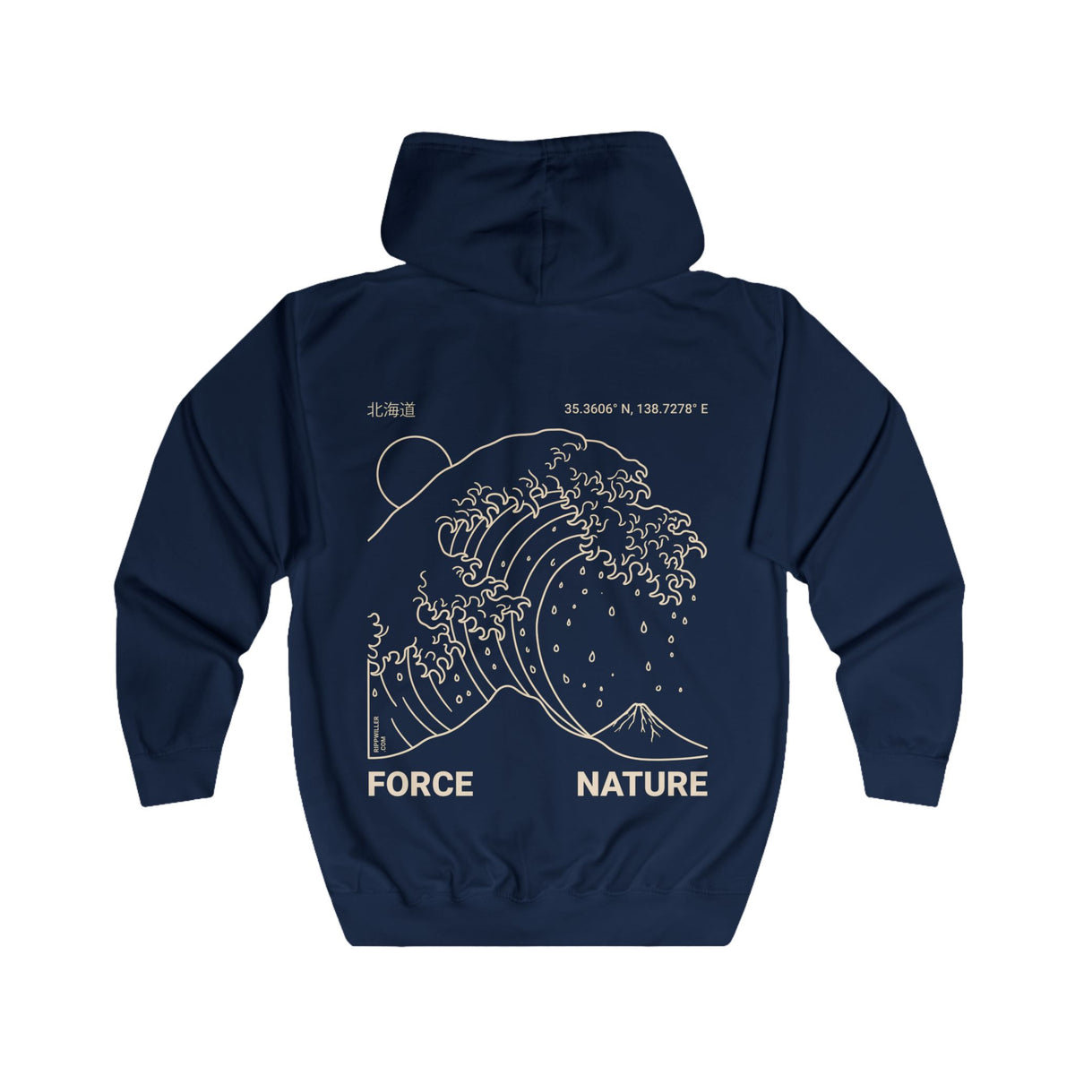 Rippwiller Hokkaido Wave Night Zip Hoodie