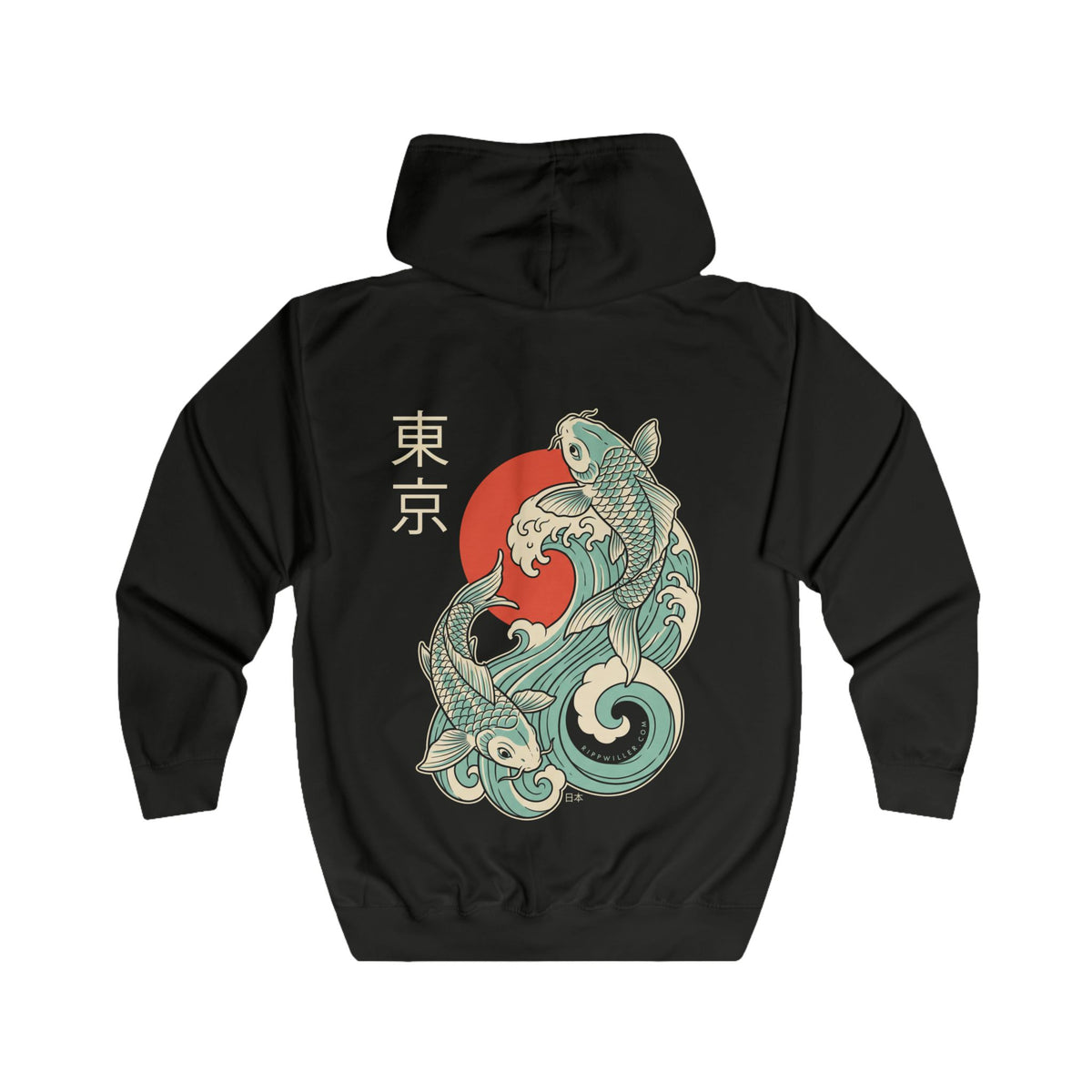 Rippwiller Tokyo Koi Night Zip Hoodie
