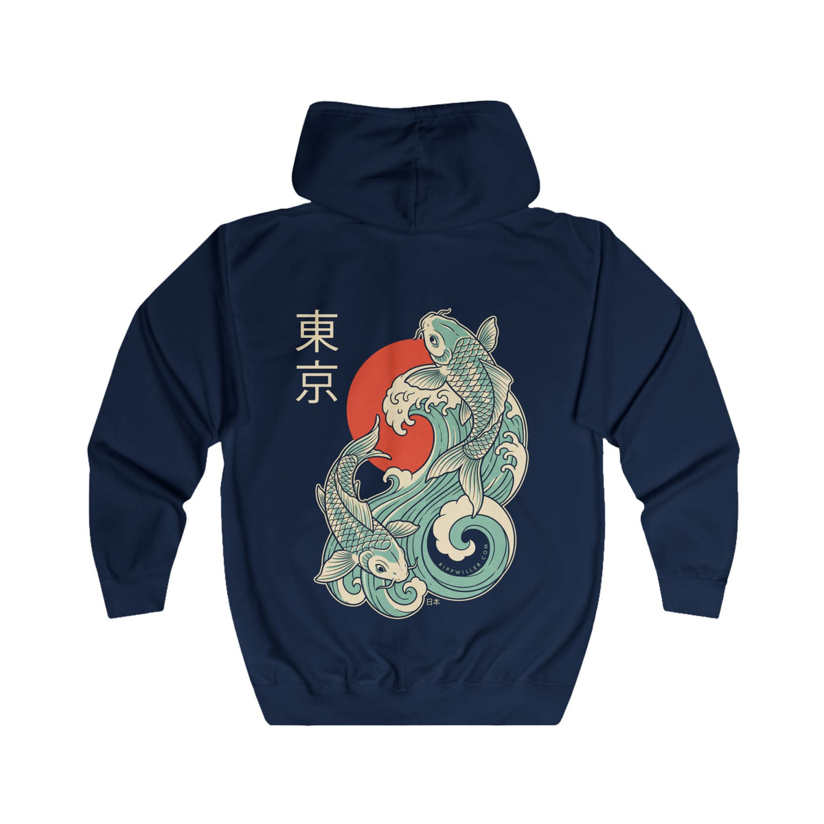 Rippwiller Tokyo Koi Night Zip Hoodie