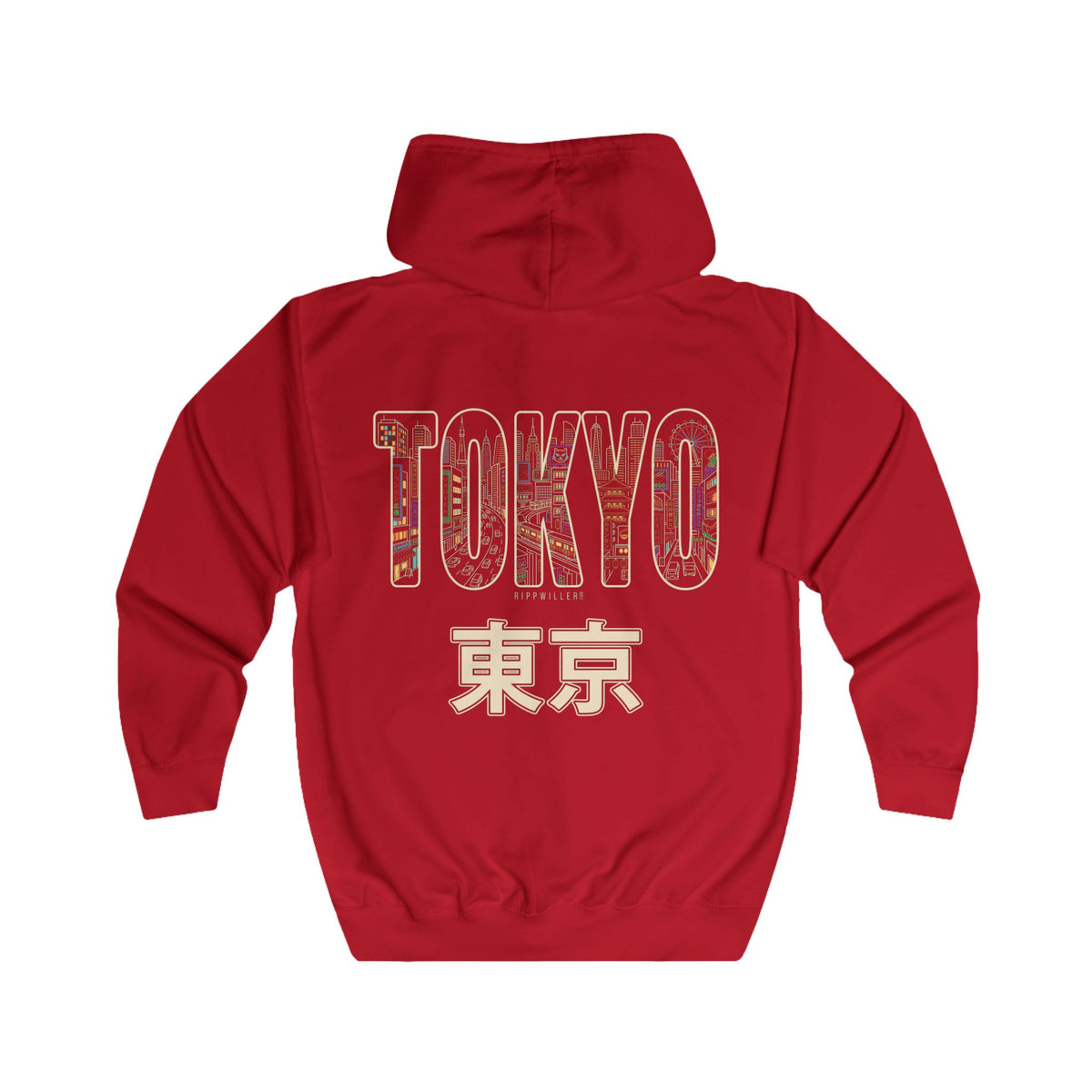Rippwiller Tokyo Skyline Night Zip Hoodie
