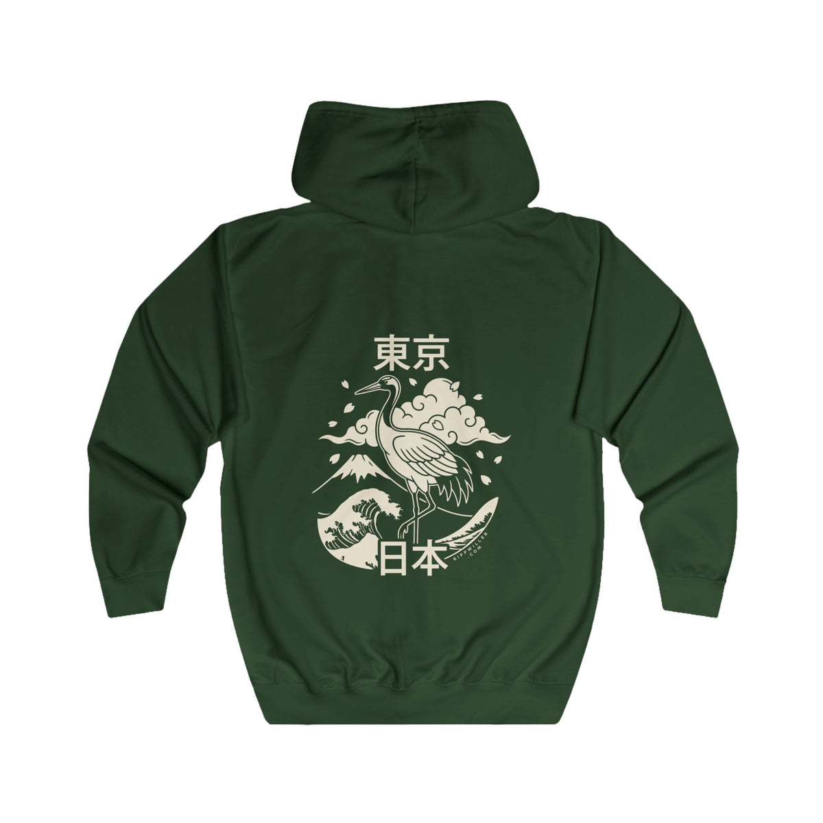 Rippwiller Tokyo Crane Night Zip Hoodie