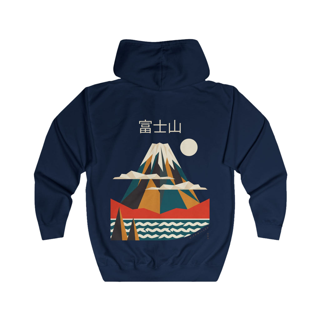 Rippwiller Fuji Poster Night Zip Hoodie