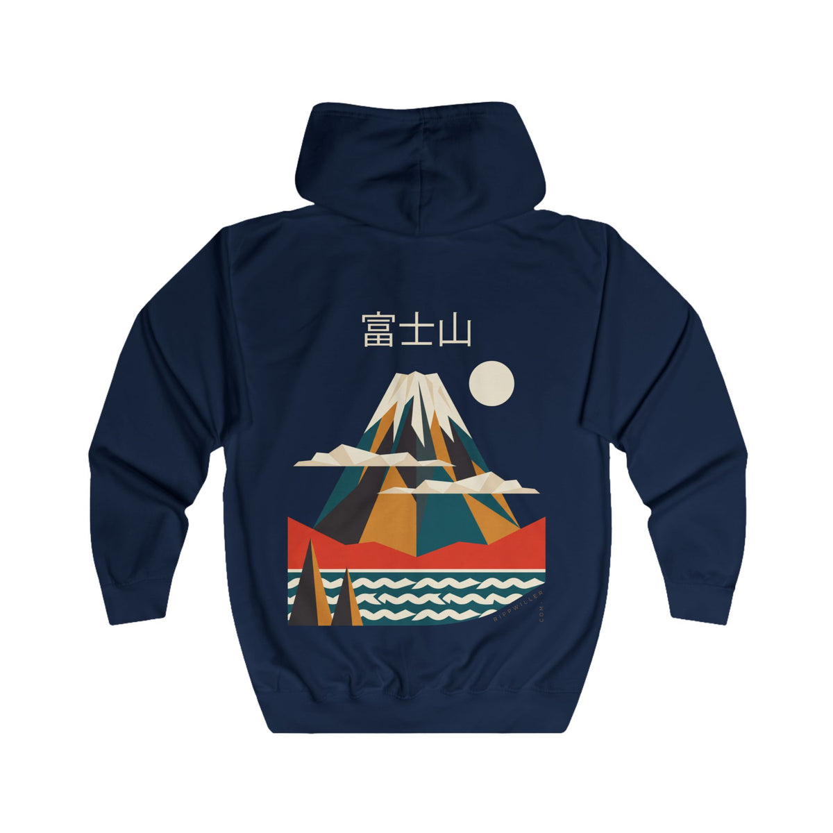 Rippwiller Fuji Poster Night Zip Hoodie