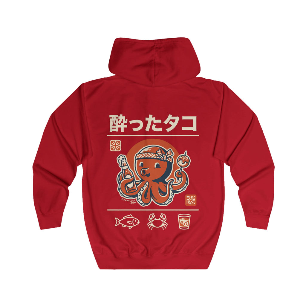 Rippwiller Drunken Octopus Night Zip Hoodie