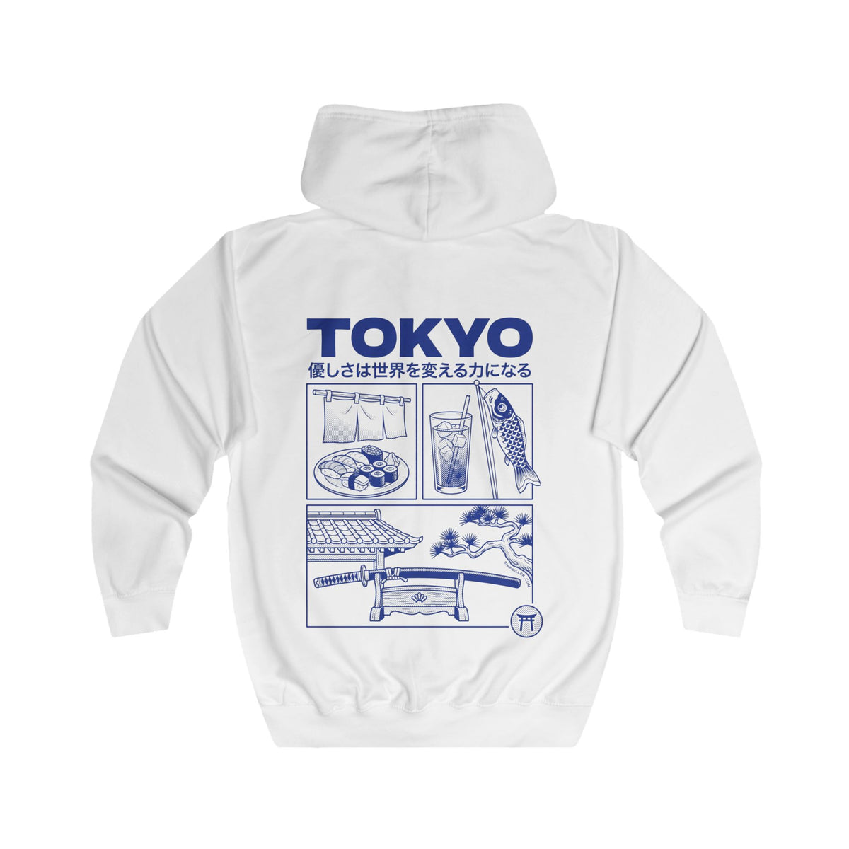 Rippwiller Tokyo Blue Zip Hoodie