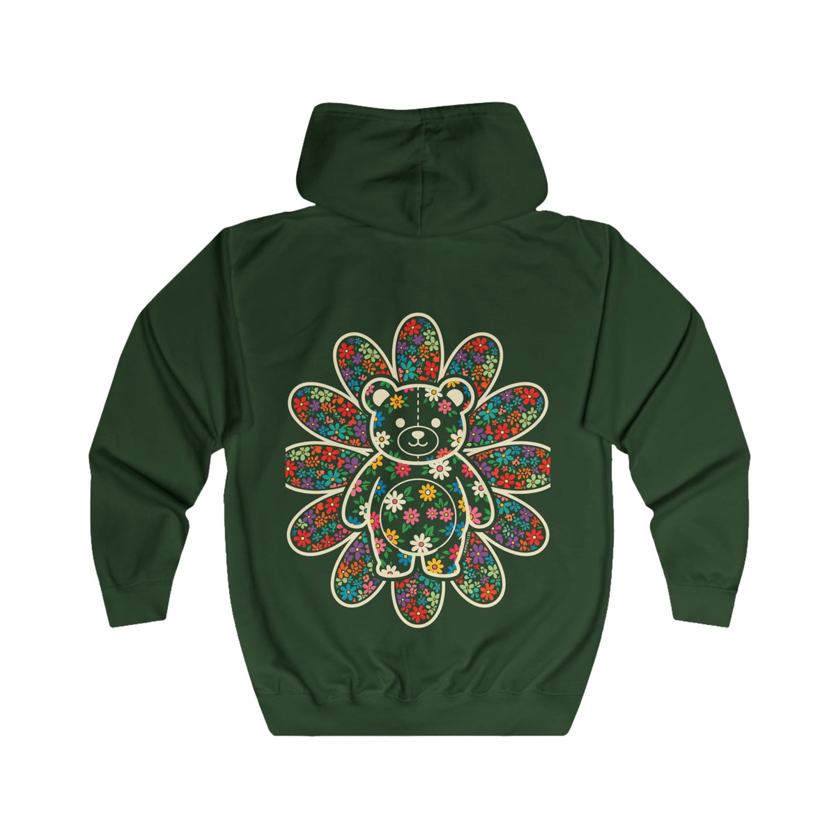 Rippwiller Flower Bear Night Zip Hoodie