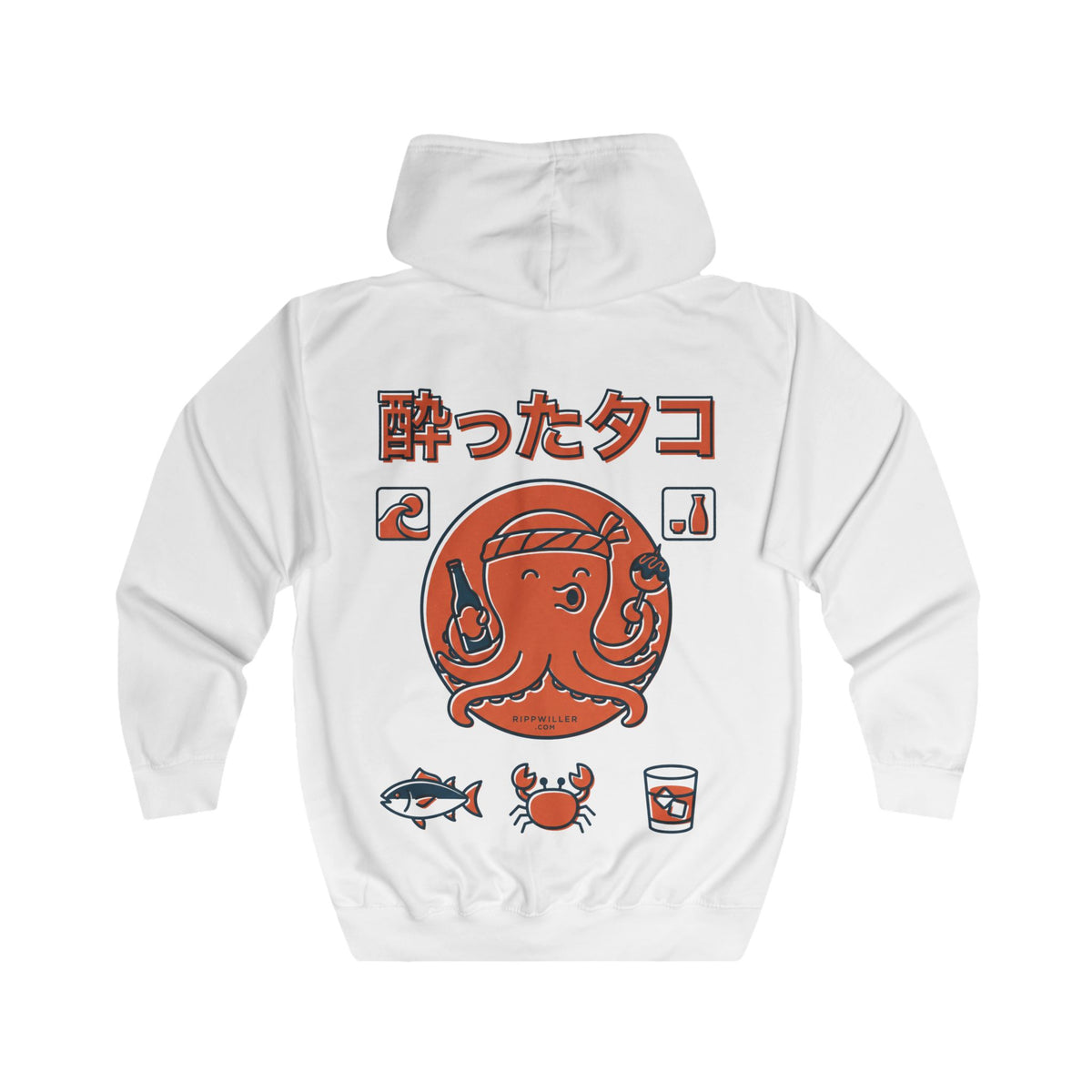 Rippwiller Drunken Octopus Zip Hoodie