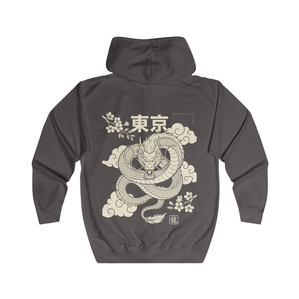 Rippwiller Green Dragon Night Zip Hoodie