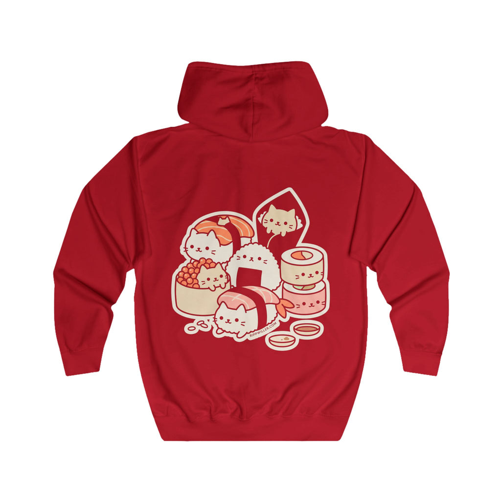 Rippwiller Sushi Cats Night Zip Hoodie