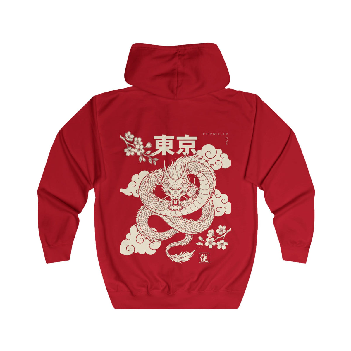 Rippwiller Green Dragon Night Zip Hoodie