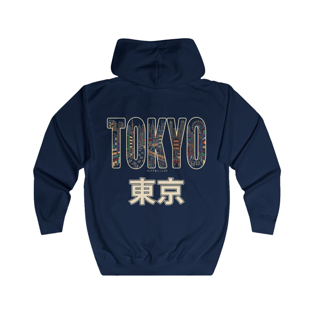 Rippwiller Tokyo Skyline Night Zip Hoodie