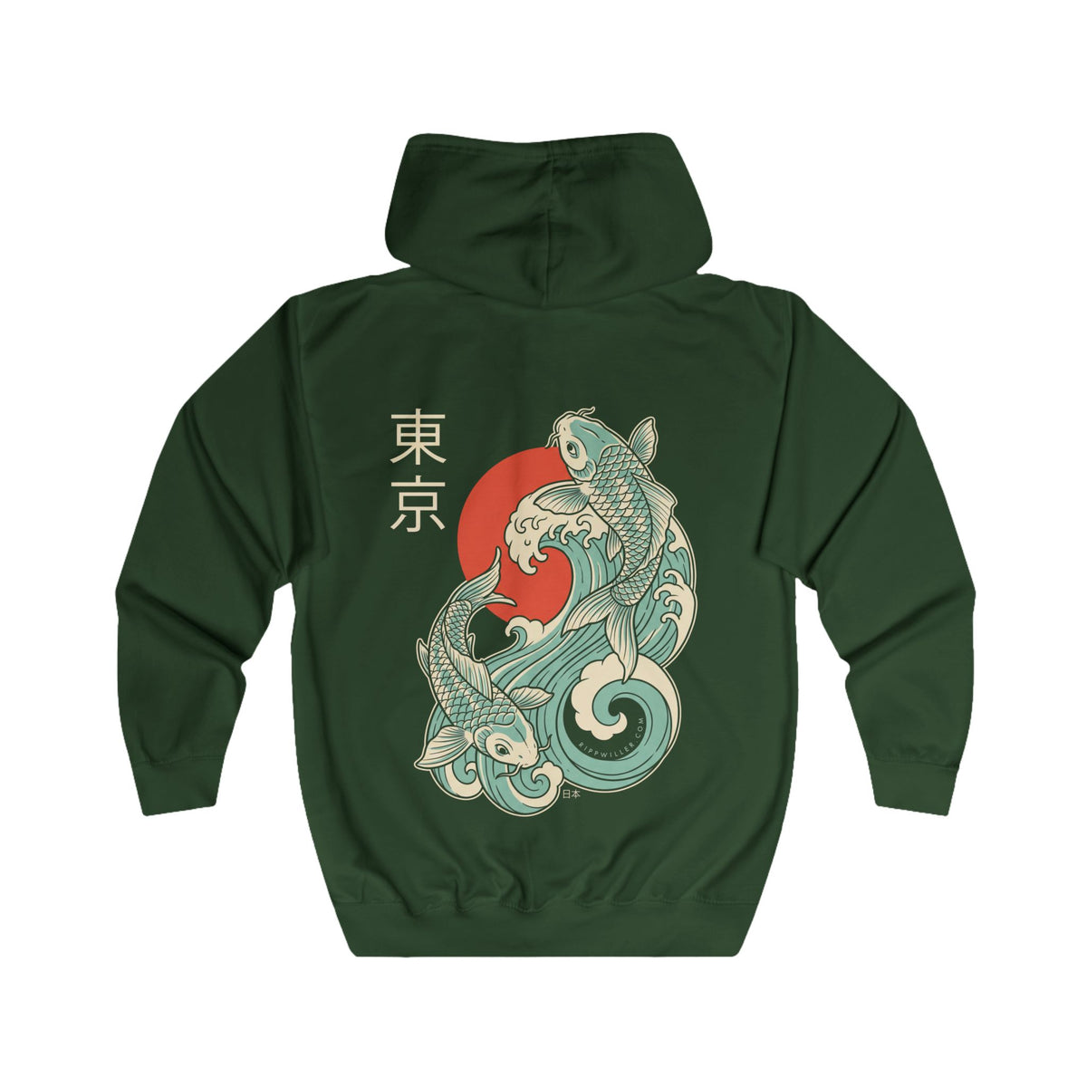 Rippwiller Tokyo Koi Night Zip Hoodie