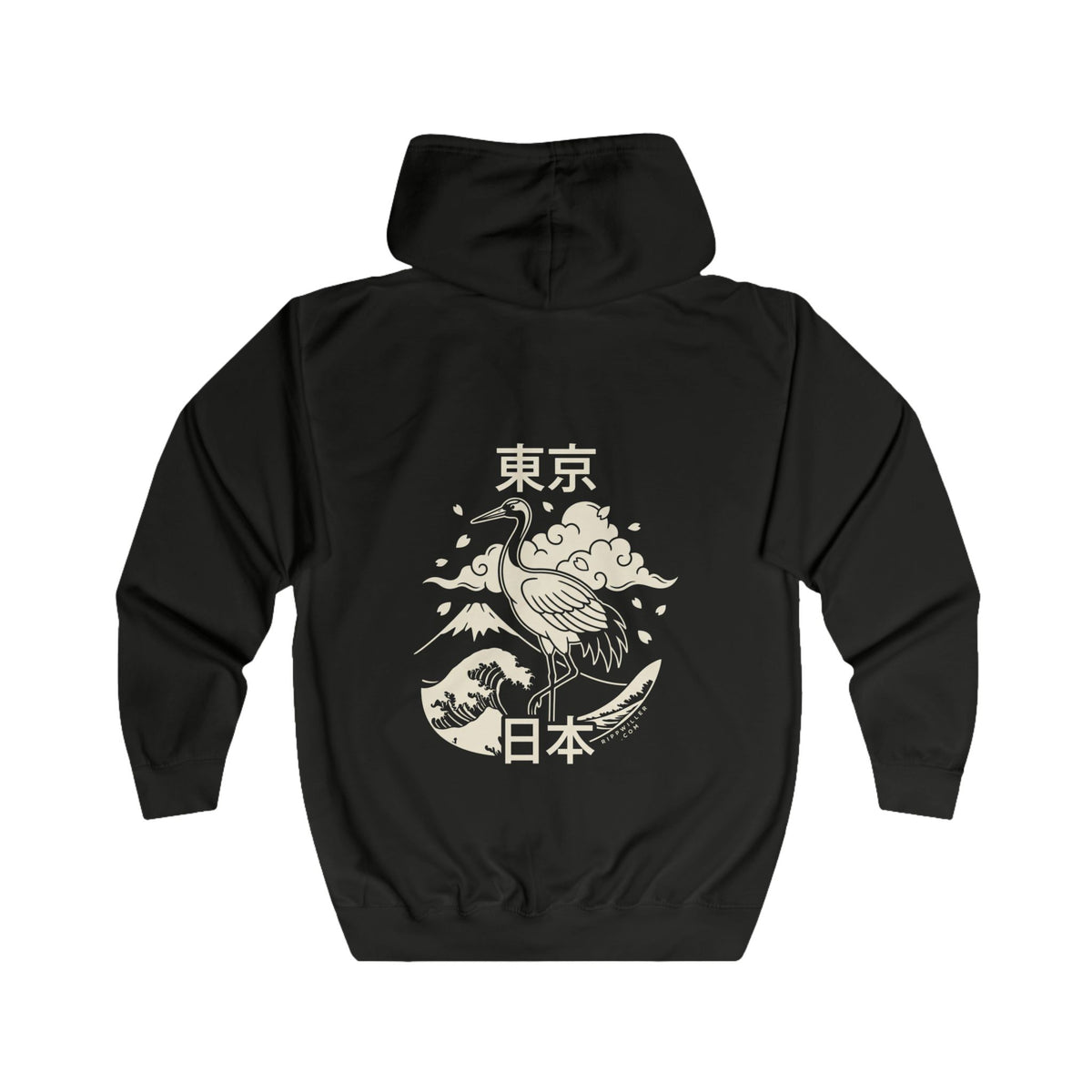 Rippwiller Tokyo Crane Night Zip Hoodie