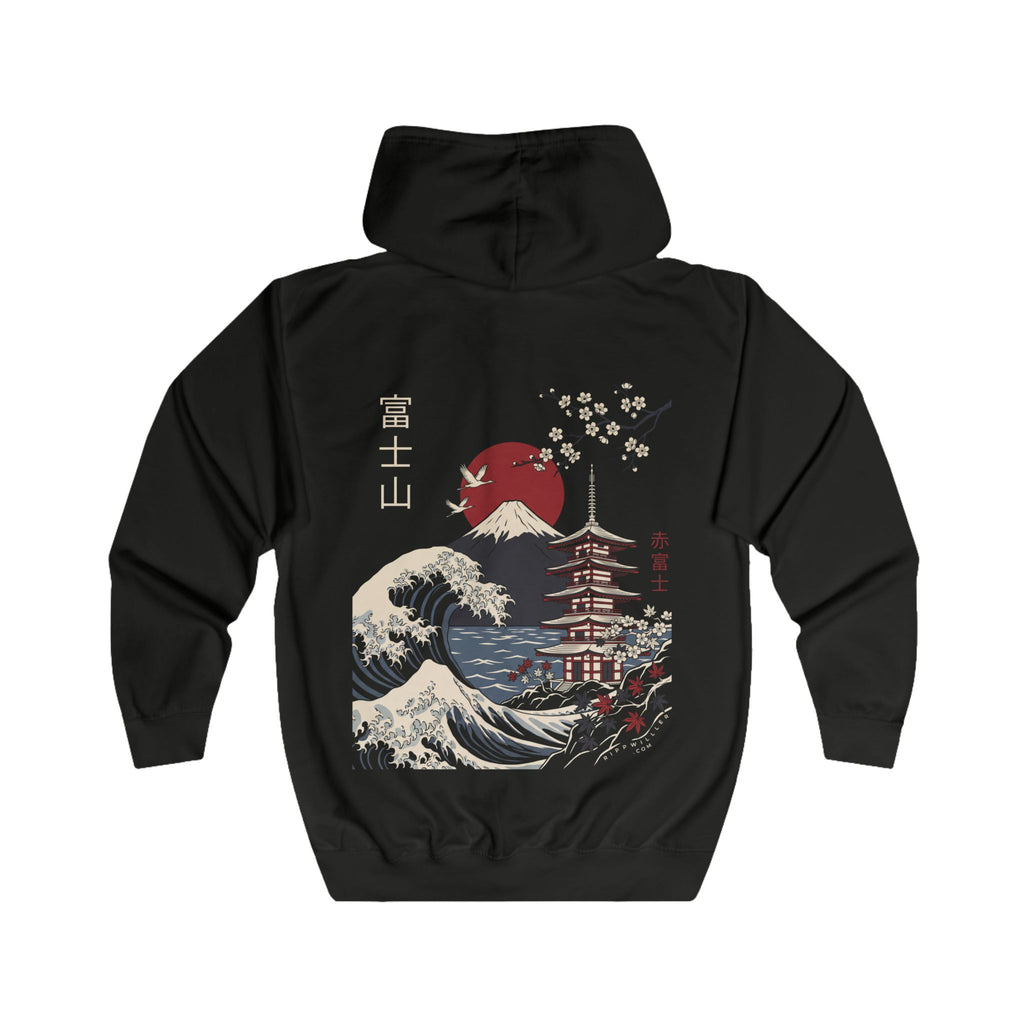 Rippwiller Red Fuji Night Zip Hoodie