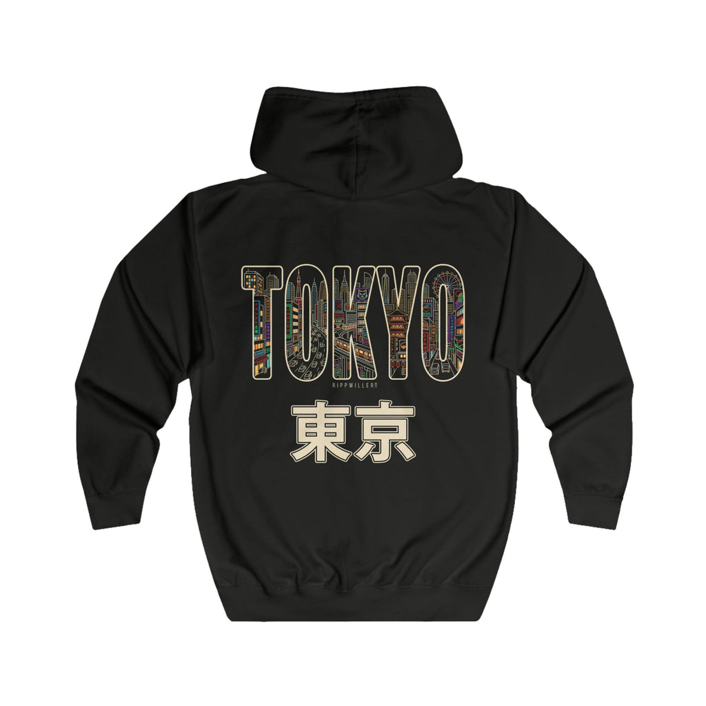 Rippwiller Tokyo Skyline Night Zip Hoodie