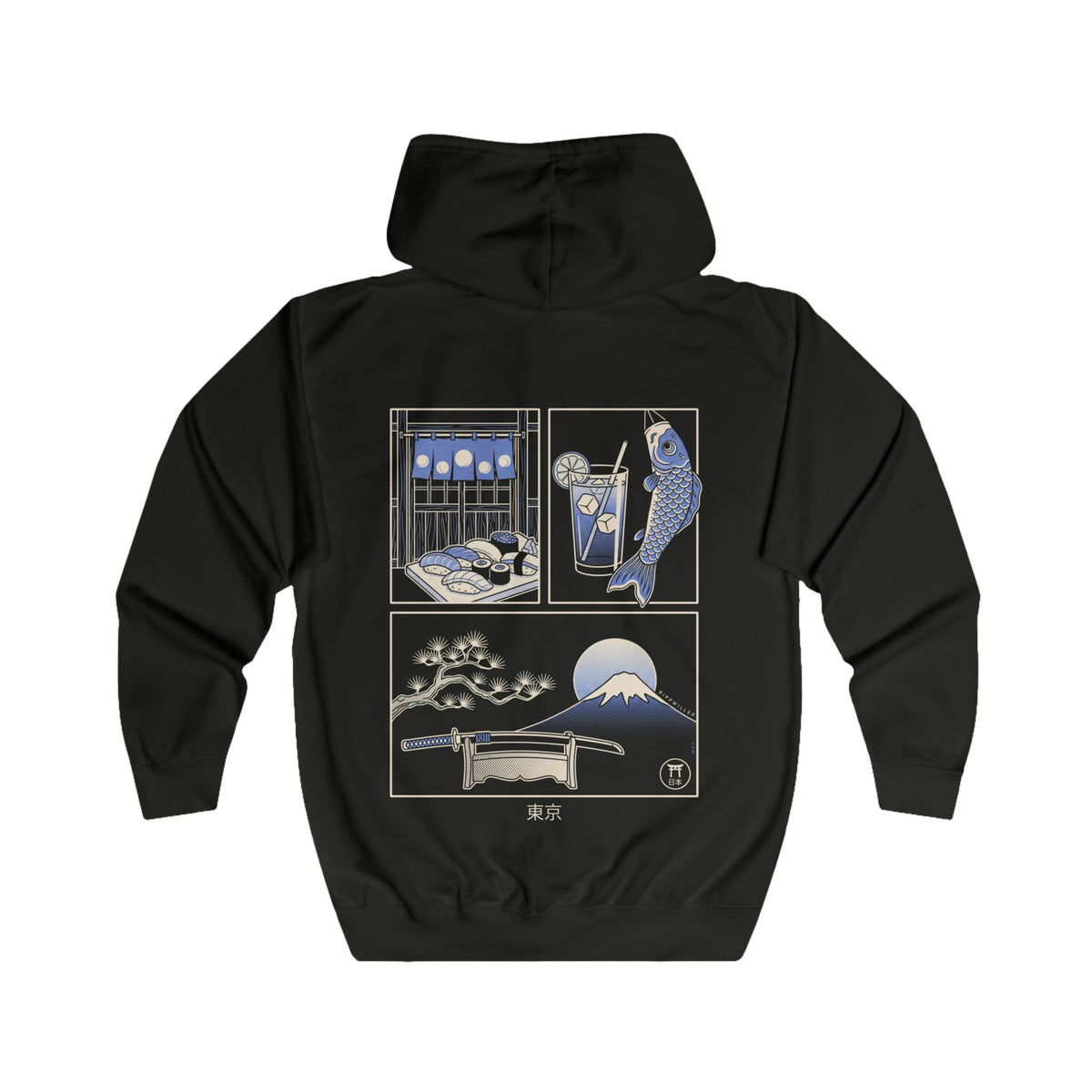 Rippwiller Tokyo Panels Night Zip Hoodie