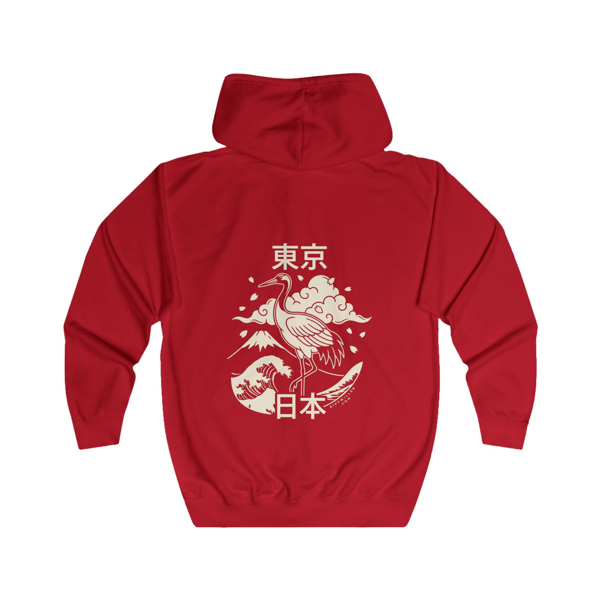 Rippwiller Tokyo Crane Night Zip Hoodie
