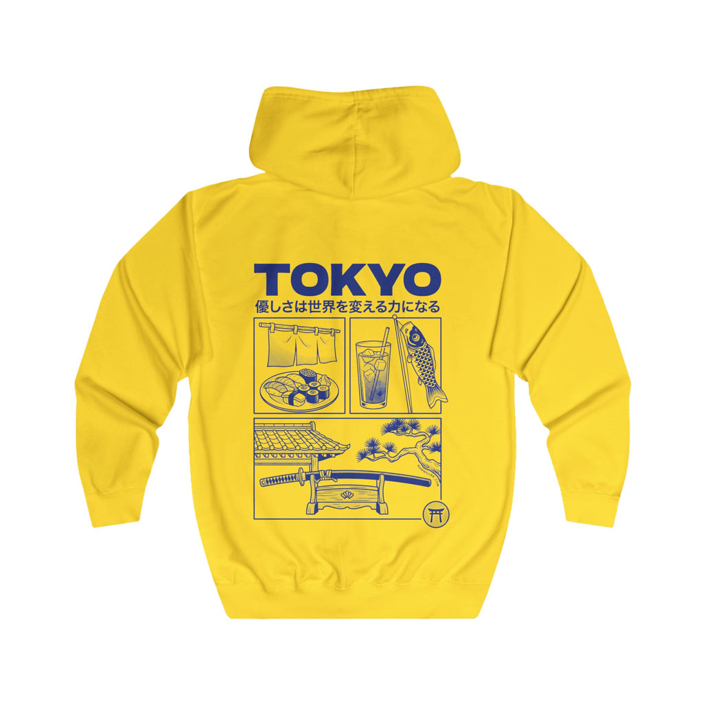 Rippwiller Tokyo Blue Zip Hoodie