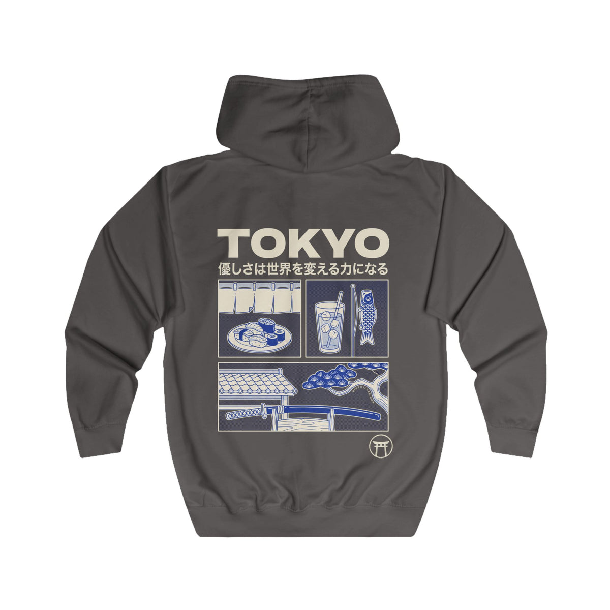 Rippwiller Tokyo Blue Night Zip Hoodie