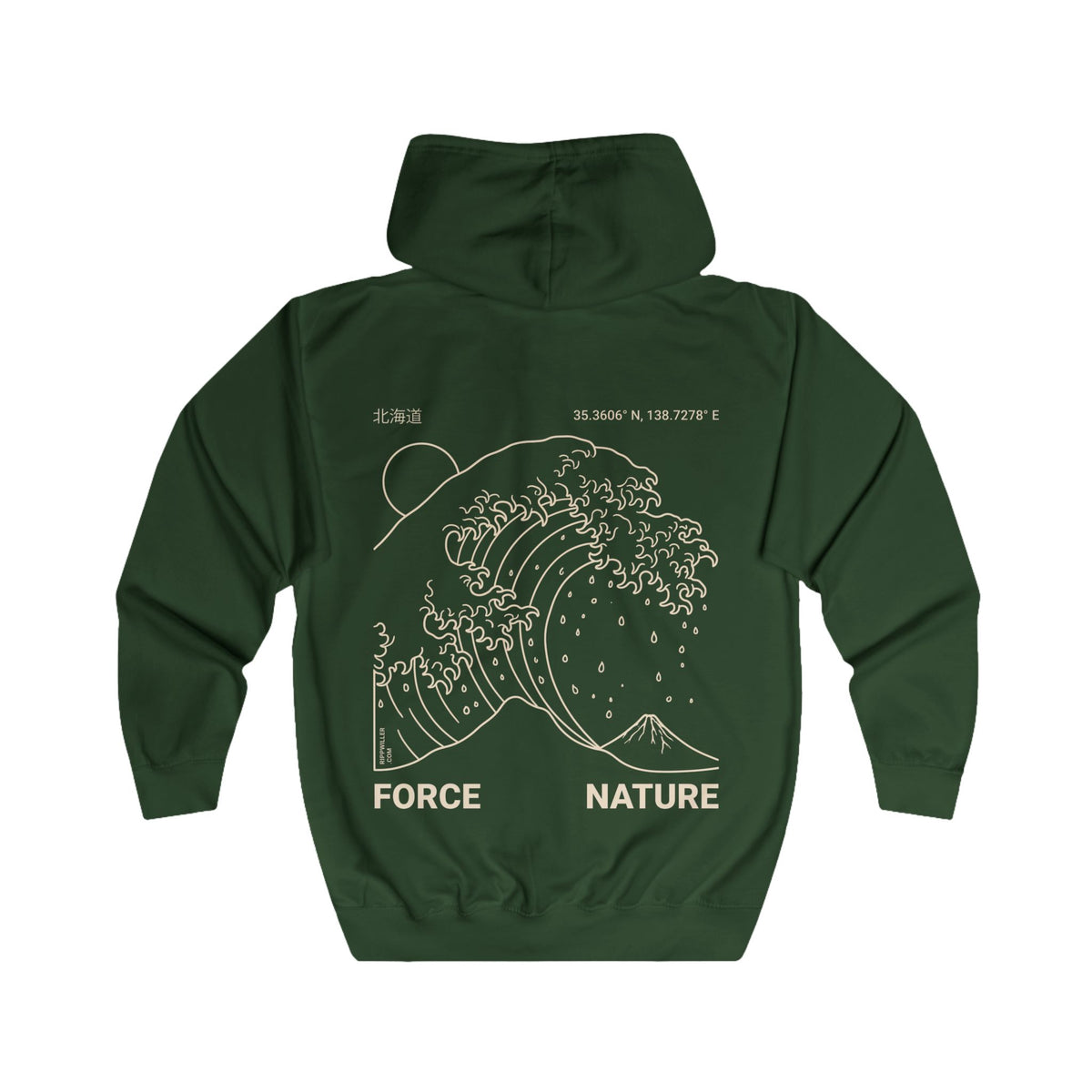 Rippwiller Hokkaido Wave Night Zip Hoodie