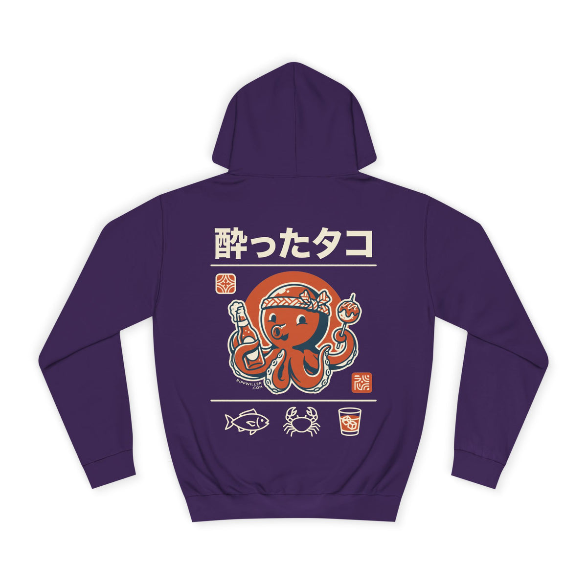 Rippwiller Drunken Octopus Night Hoodie