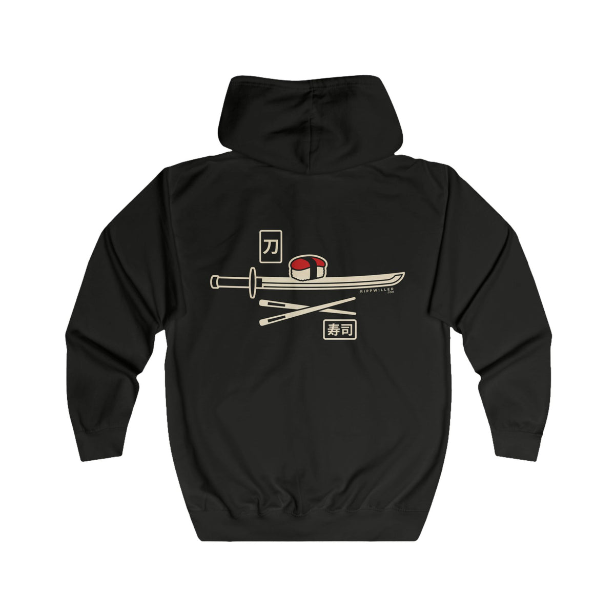 Rippwiller Swords and Sushi Night Zip Hoodie