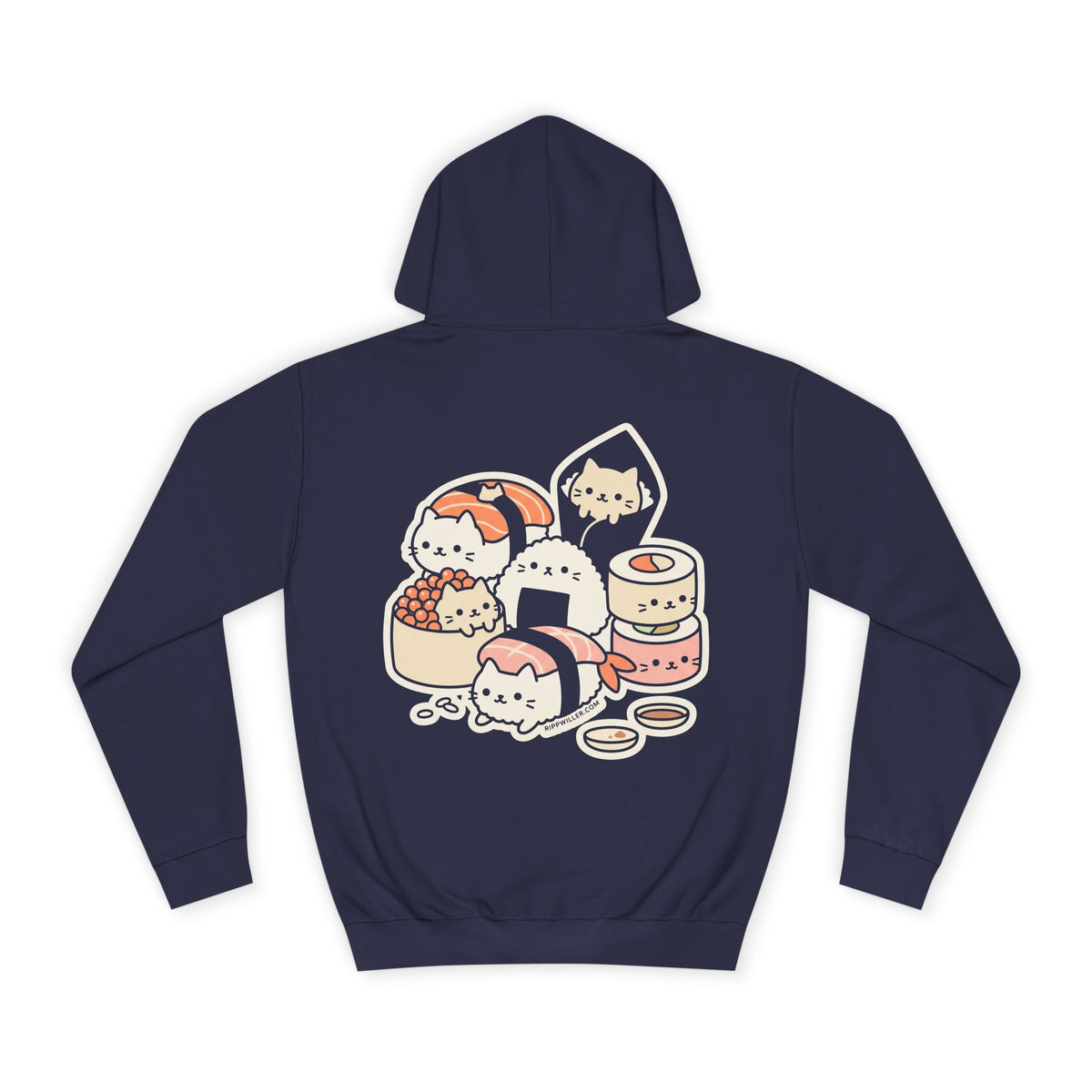 Rippwiller Sushi Cats Night Hoodie