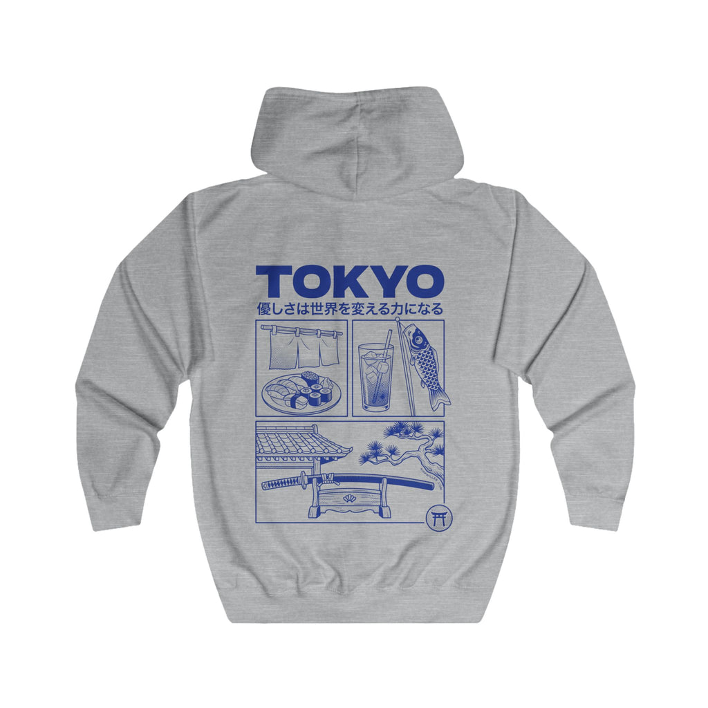 Rippwiller Tokyo Blue Zip Hoodie