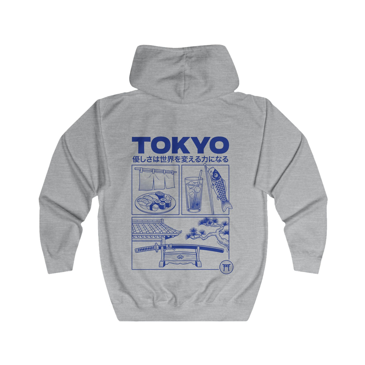 Rippwiller Tokyo Blue Zip Hoodie