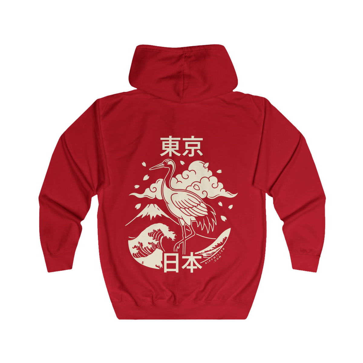 Rippwiller Tokyo Crane Night Zip Hoodie