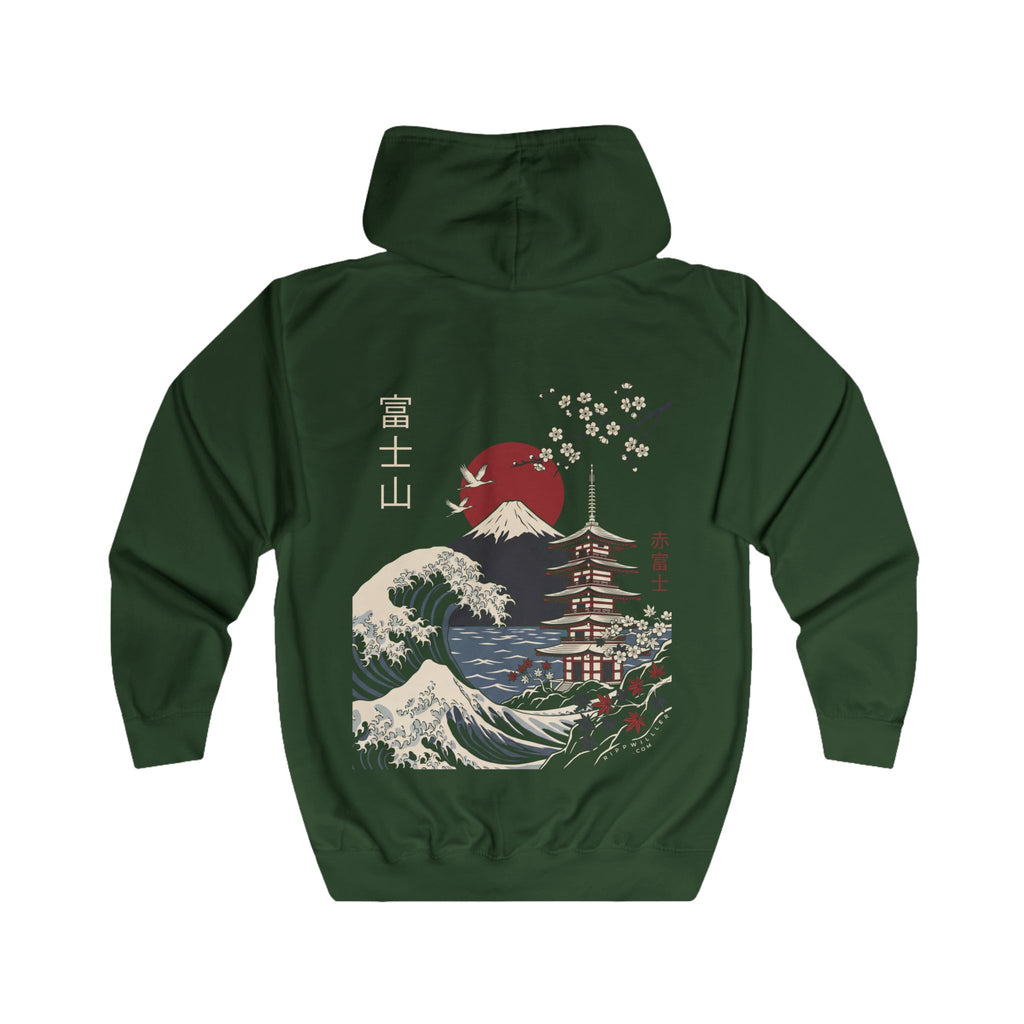Rippwiller Red Fuji Night Zip Hoodie