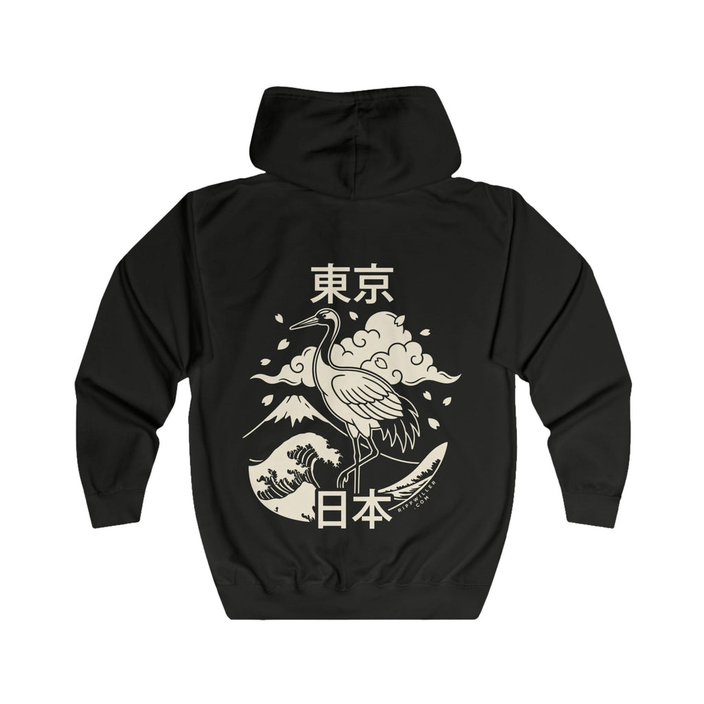 Rippwiller Tokyo Crane Night Zip Hoodie