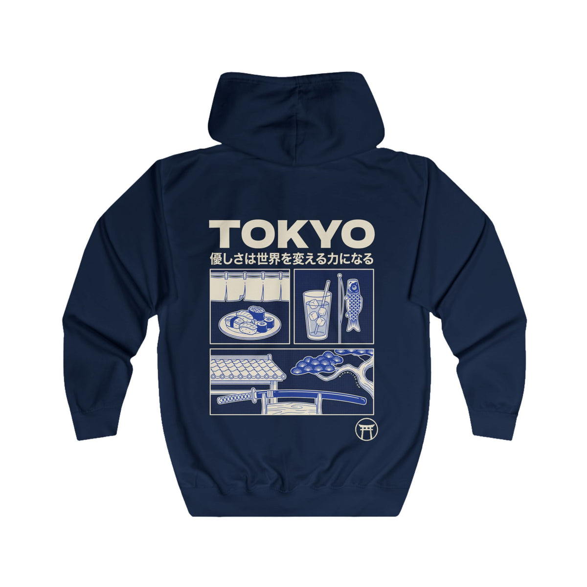 Rippwiller Tokyo Blue Night Zip Hoodie