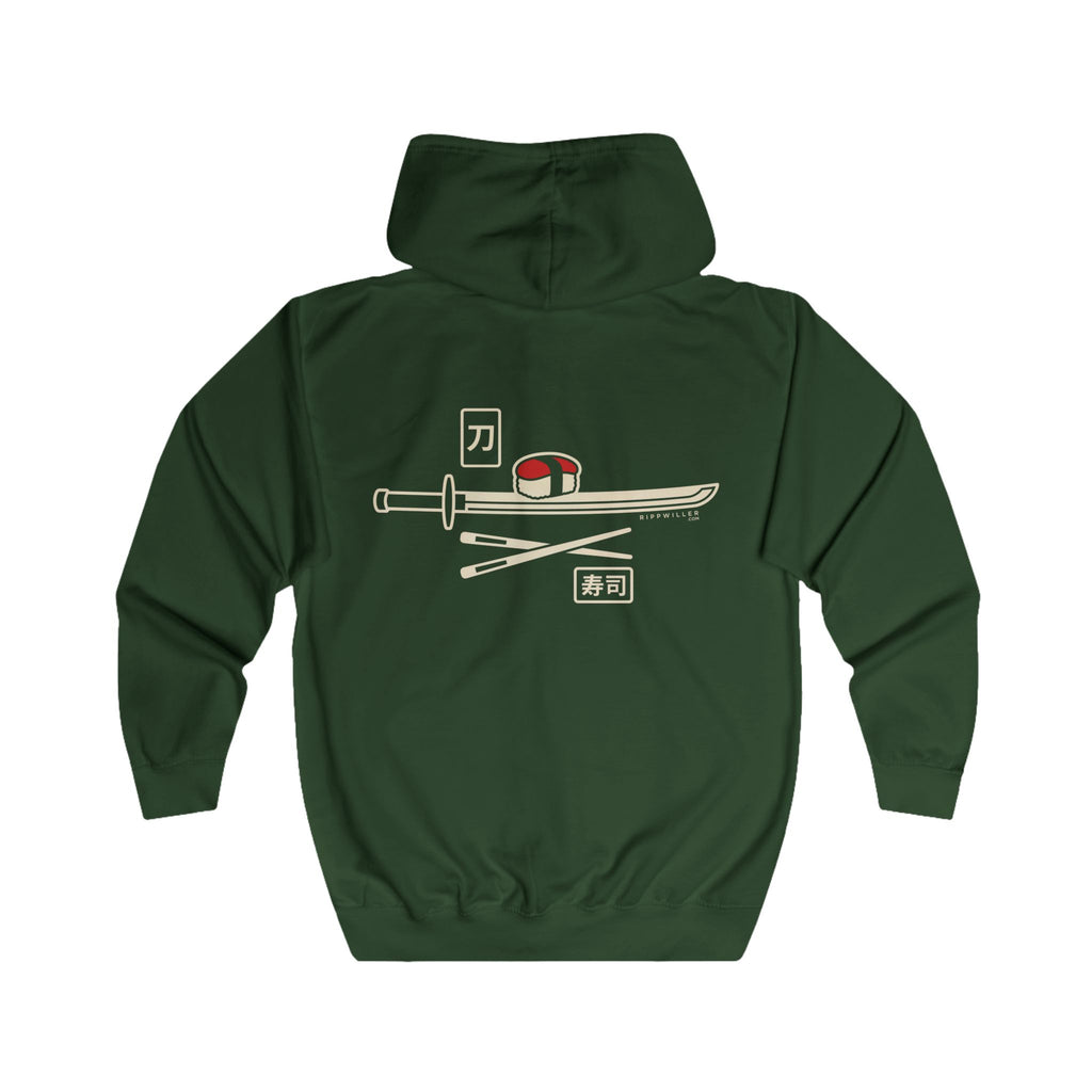 Rippwiller Swords and Sushi Night Zip Hoodie