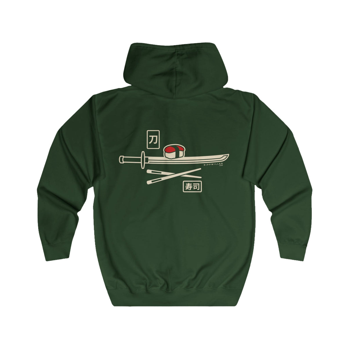 Rippwiller Swords and Sushi Night Zip Hoodie