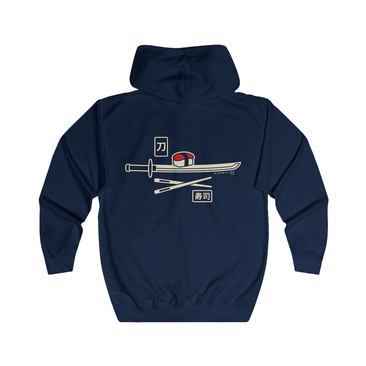 Rippwiller Swords and Sushi Night Zip Hoodie