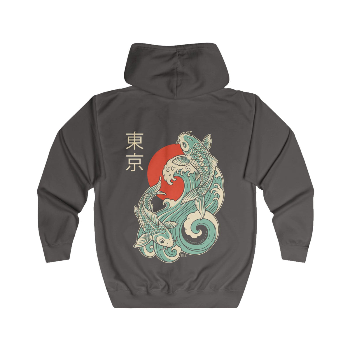 Rippwiller Tokyo Koi Night Zip Hoodie