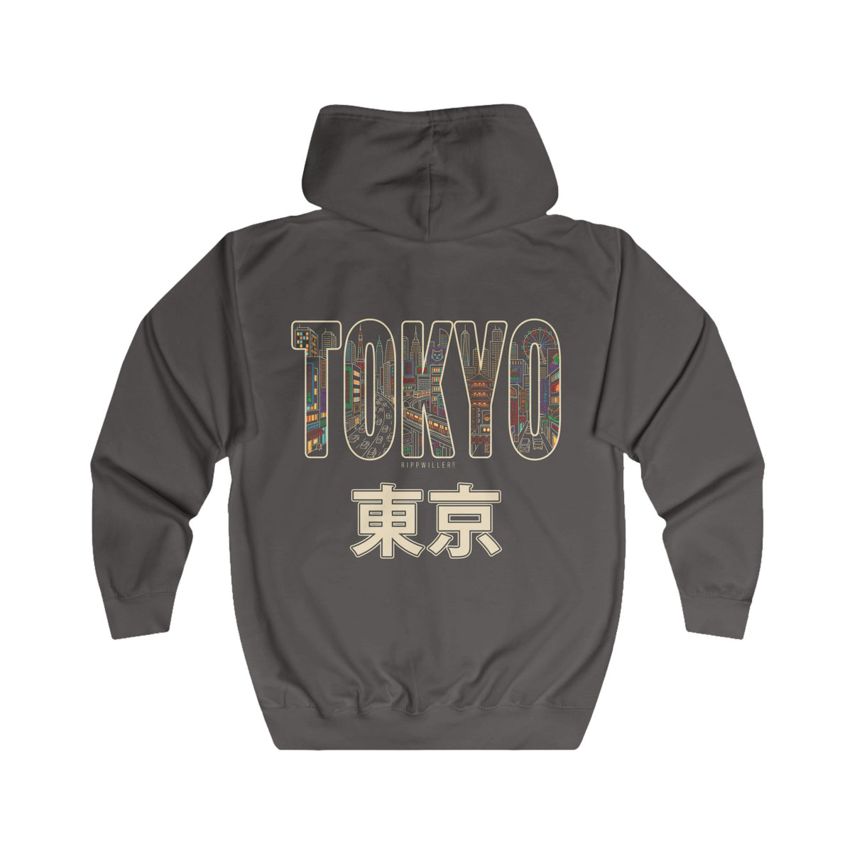 Rippwiller Tokyo Skyline Night Zip Hoodie