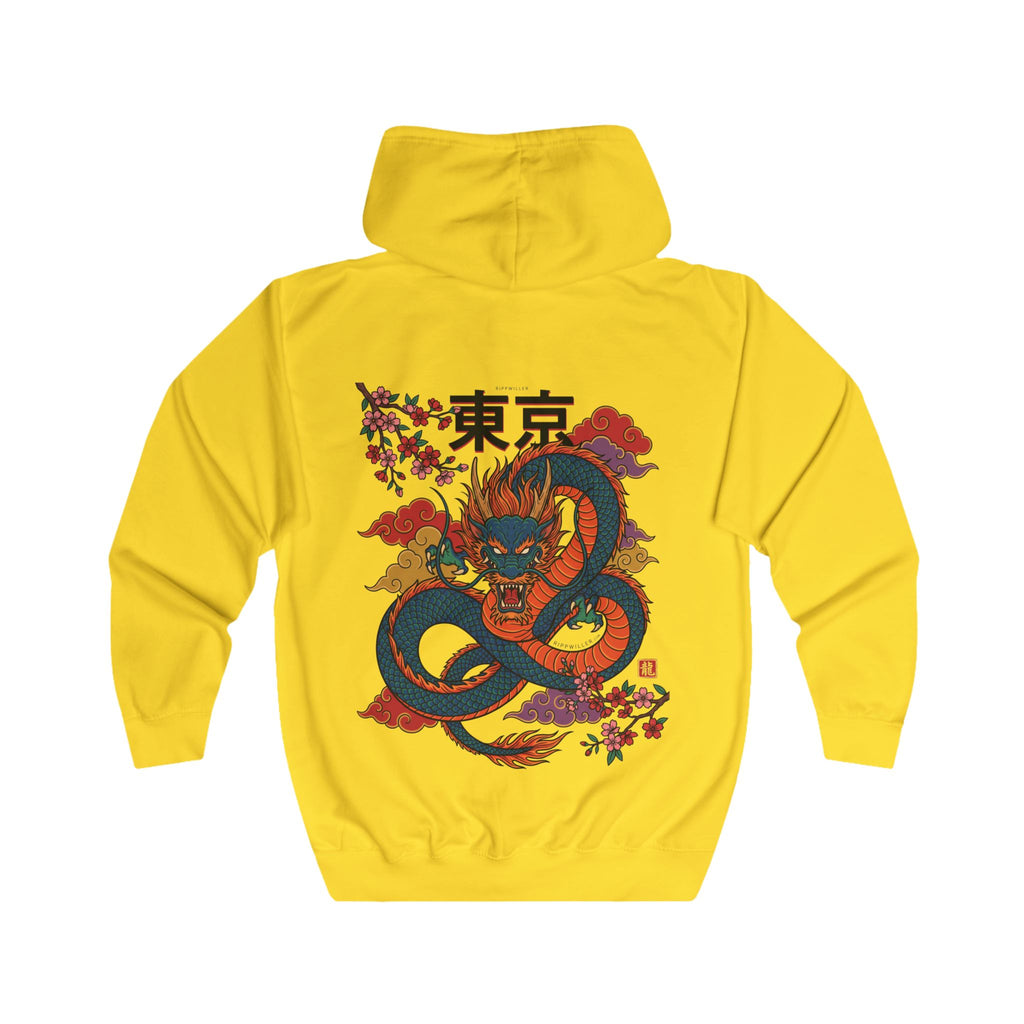Rippwiller Green Dragon Zip Hoodie