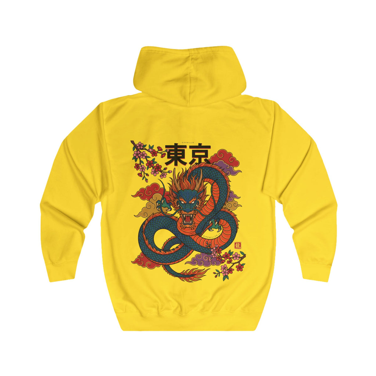 Rippwiller Green Dragon Zip Hoodie