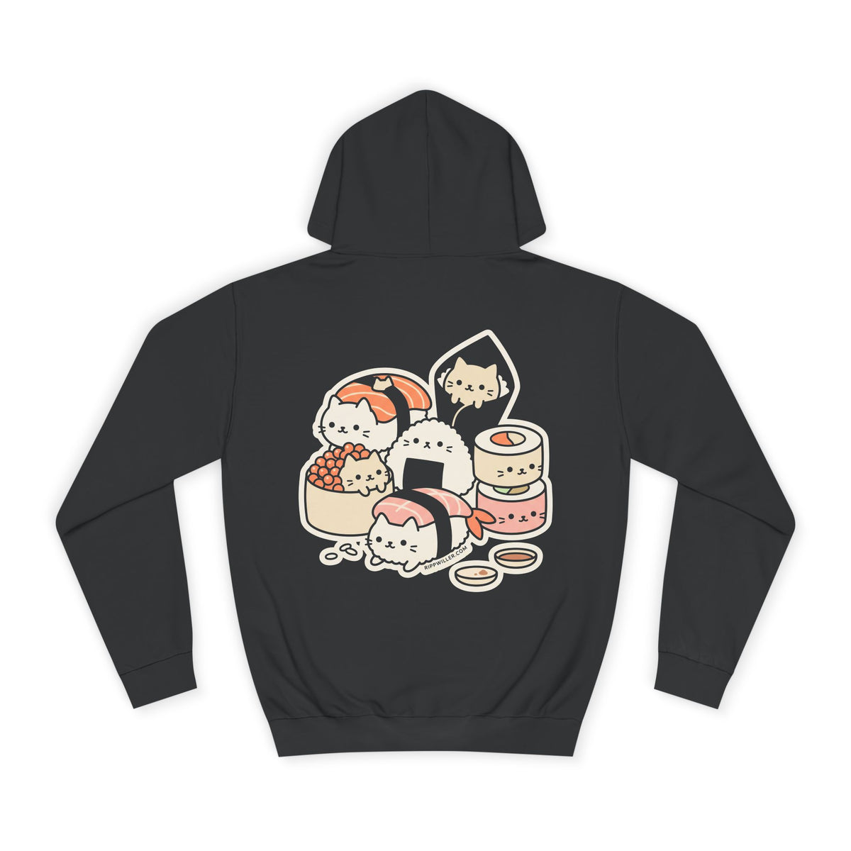 Rippwiller Sushi Cats Night Hoodie