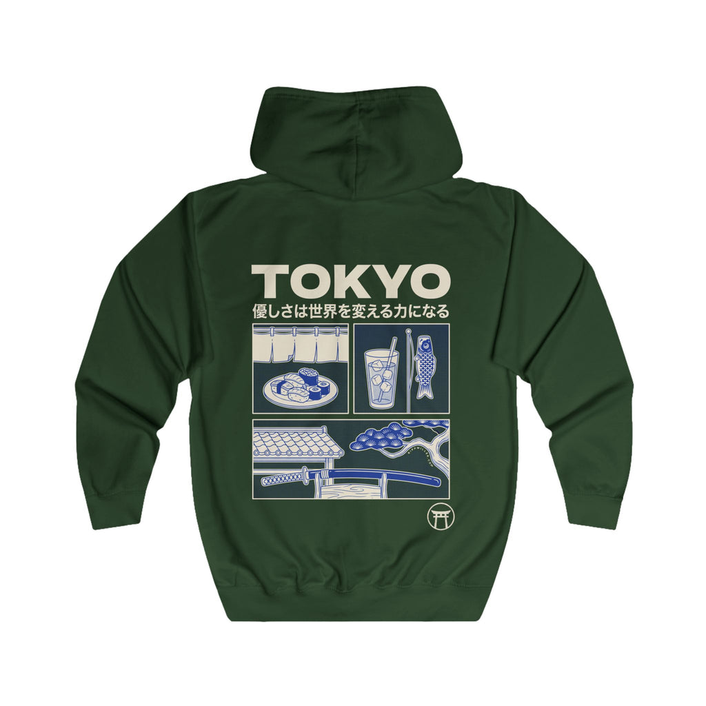 Rippwiller Tokyo Blue Night Zip Hoodie