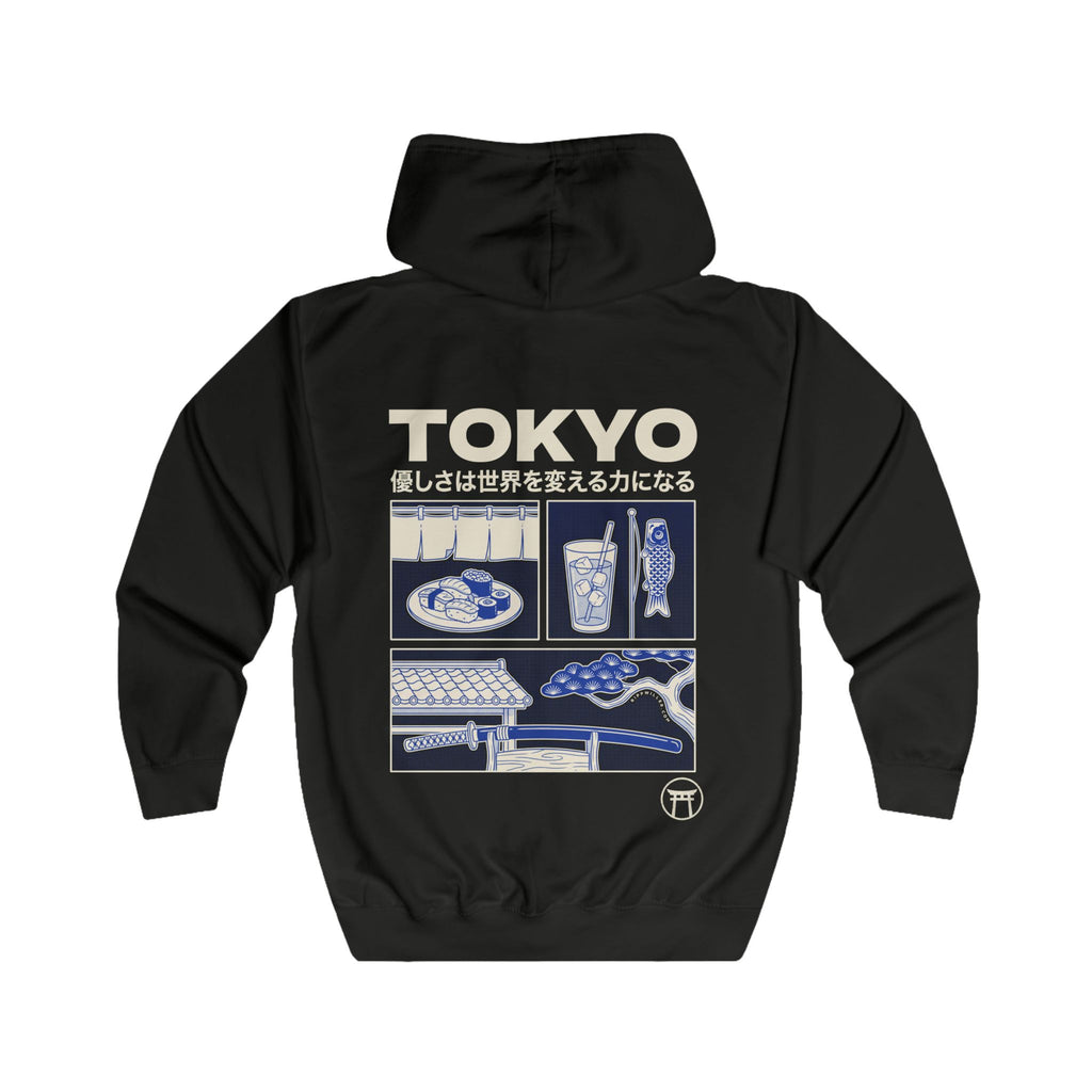 Rippwiller Tokyo Blue Night Zip Hoodie